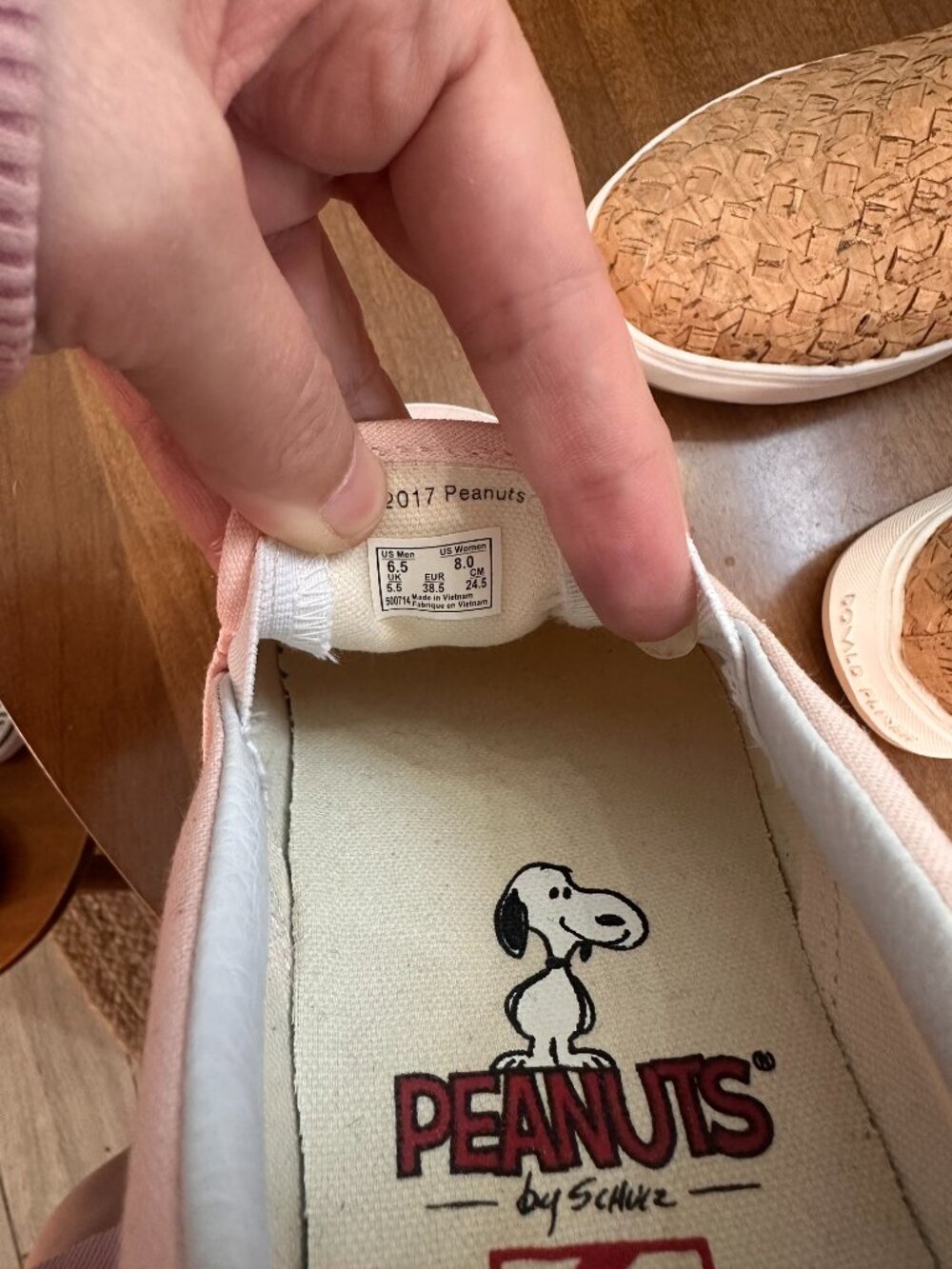 Vans Slip-On Peanuts Smack in Light Pink - Picture 10 of 16